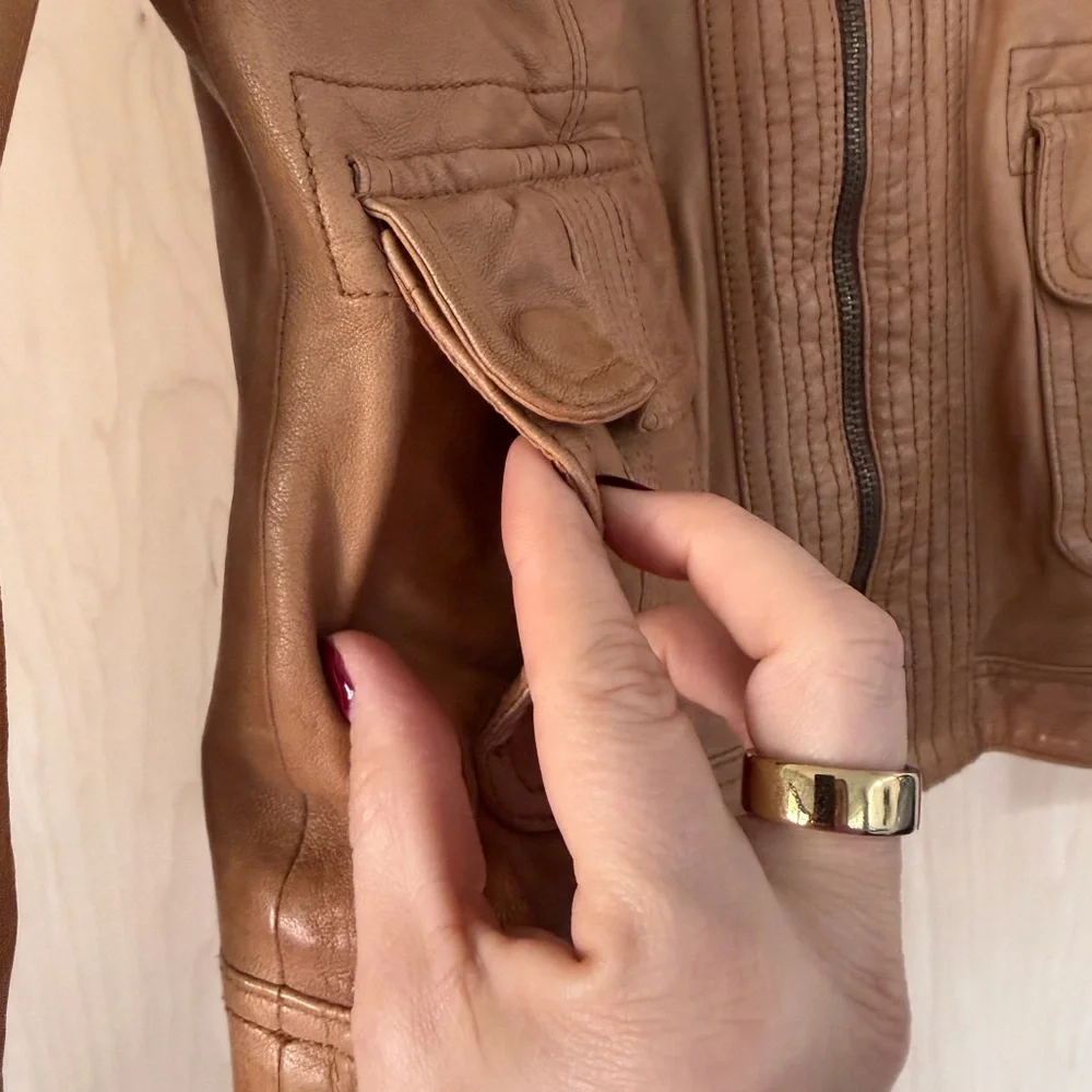 Lucky Brand Leather Jacket - Picture 6 of 12